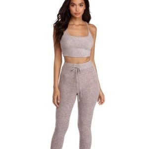 Crop top and jogger bottoms set